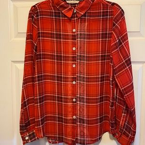 Altar’d State Sheer Plaid Button-Up
